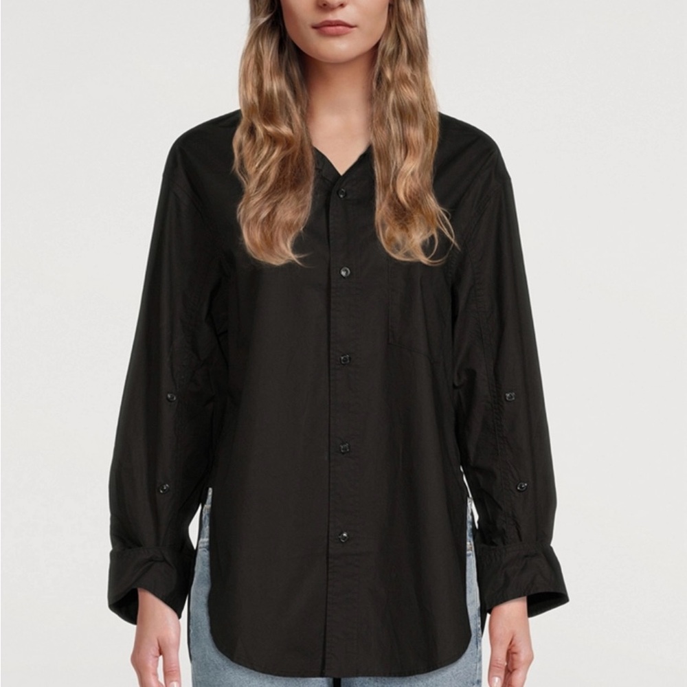 Citizens of Humanity Kayla cotton shirt in black